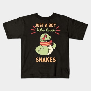 Just A Boy Who Loves Snakes Kids T-Shirt